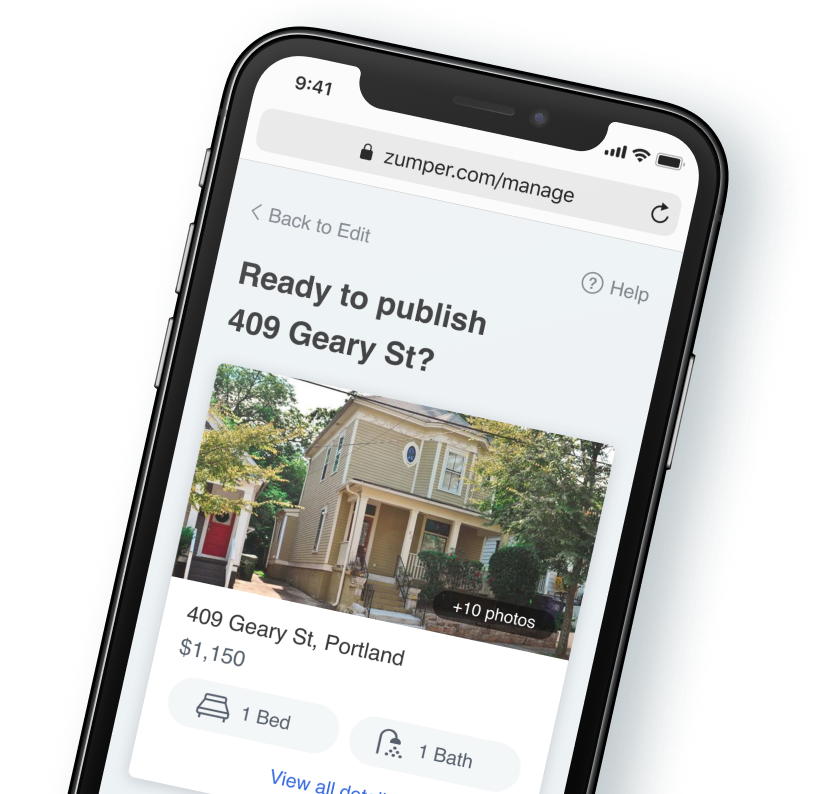 Post rental listings on Zumper and reach millions of renters